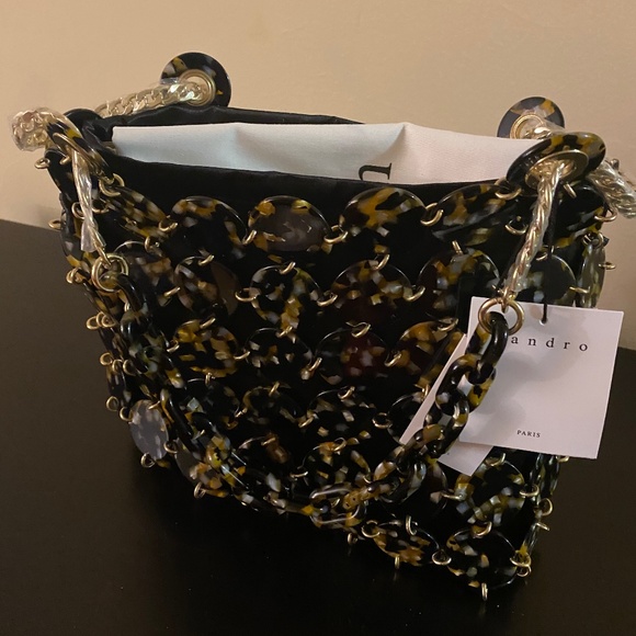 NWT SANDRO "LEOPARD" Pastille bag, large model - Picture 7 of 10